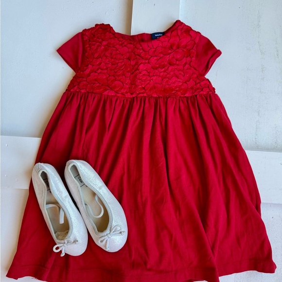 GAP Red A-line Dress for Cocktail with Short Sleeves - Picture 1 of 2